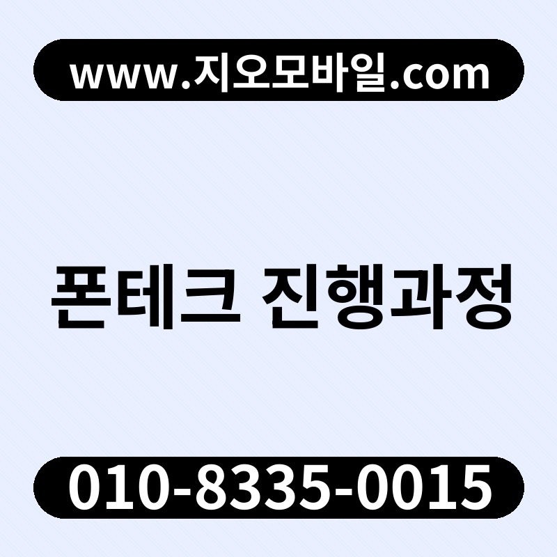 폰테크 진행과정