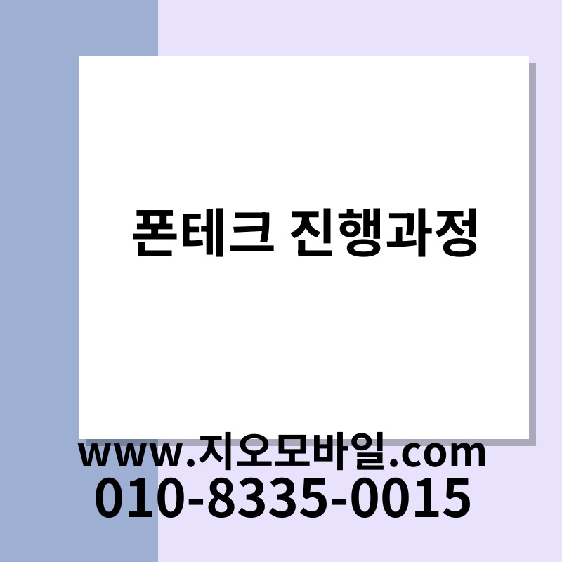 폰테크 진행과정