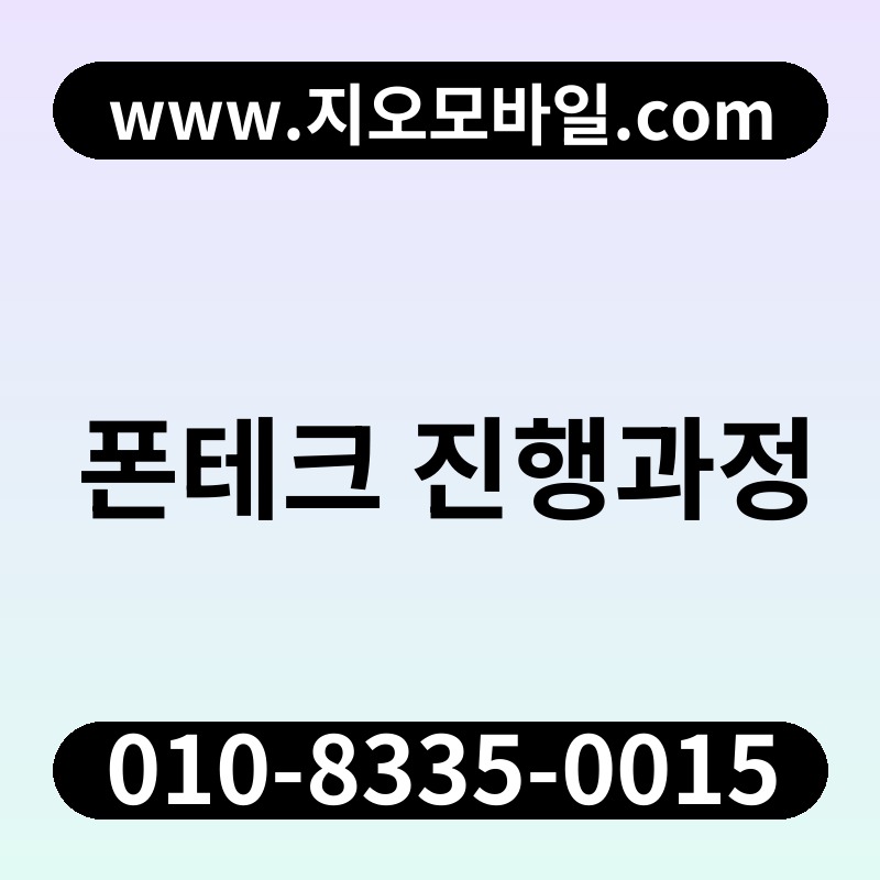 폰테크 진행과정