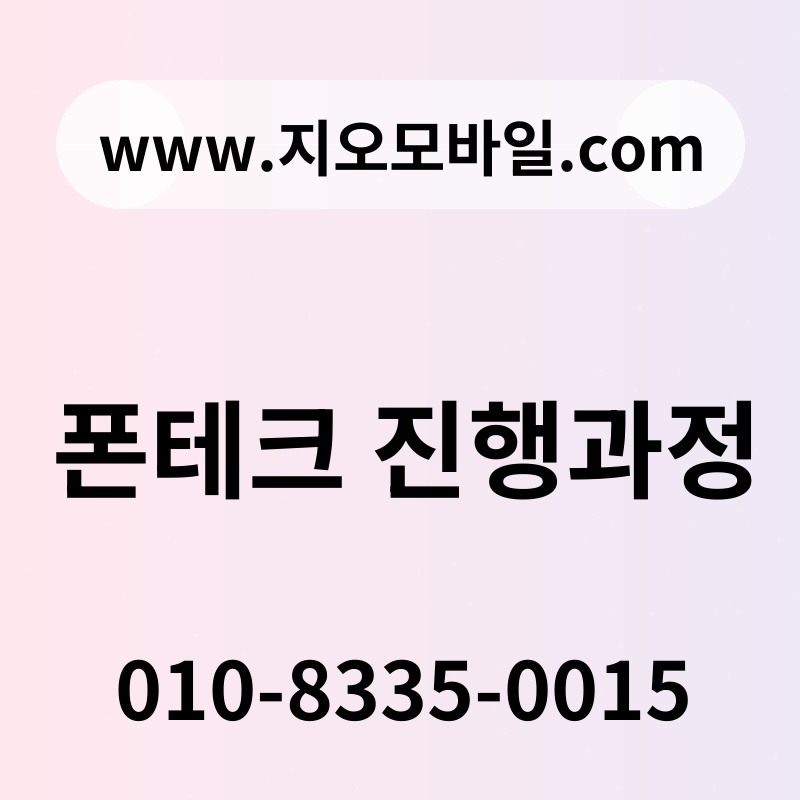 폰테크 진행과정