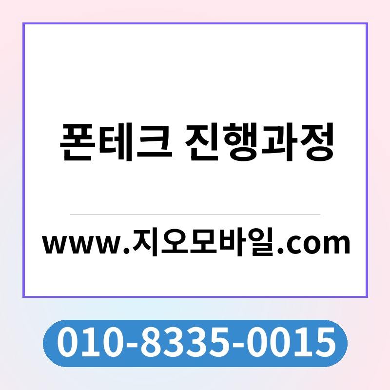 폰테크 진행과정