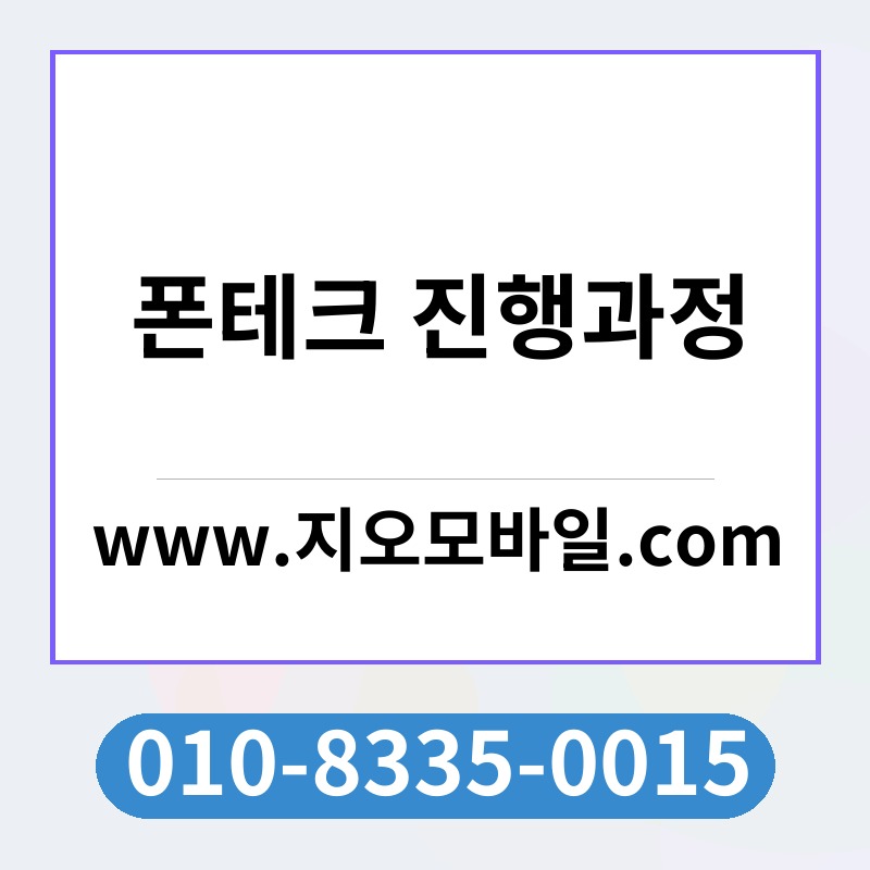 폰테크 진행과정