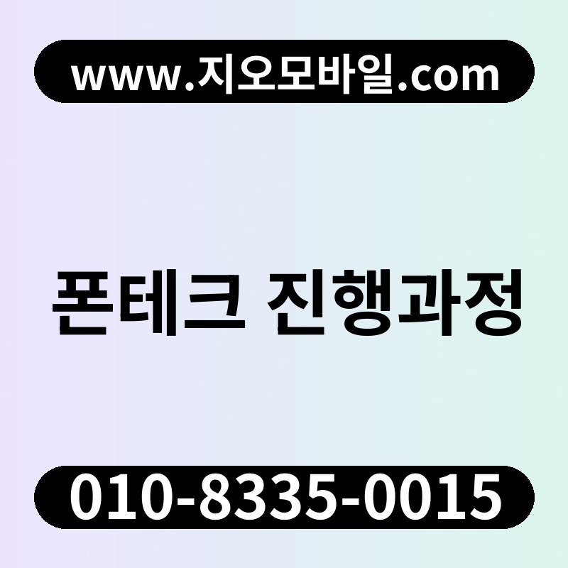 폰테크 진행과정