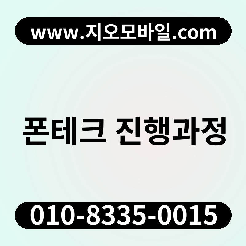 폰테크 진행과정