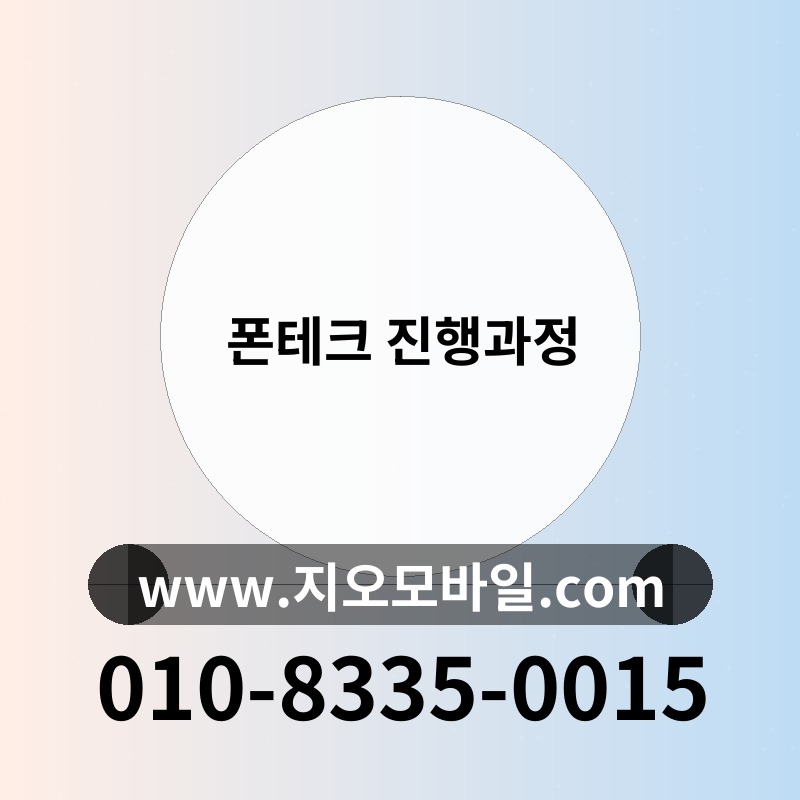 폰테크 진행과정