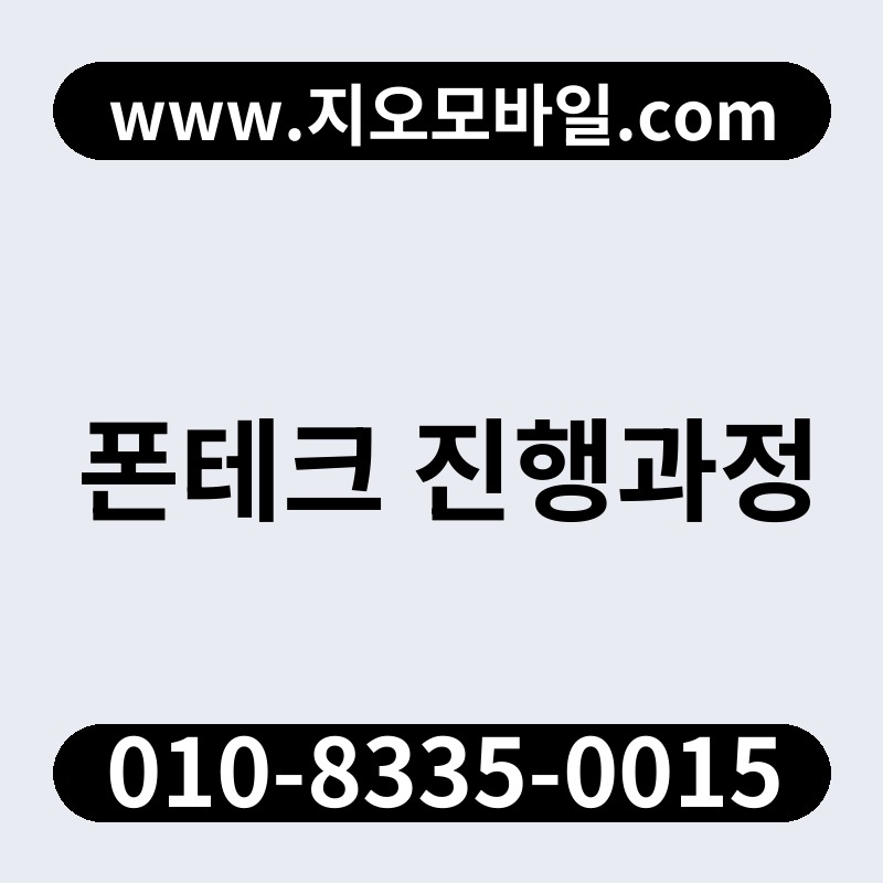 폰테크 진행과정