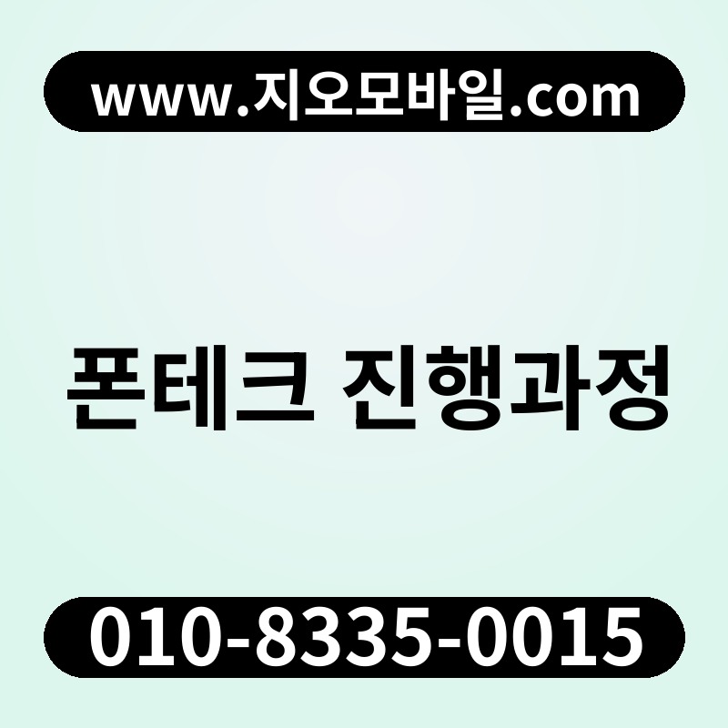 폰테크 진행과정