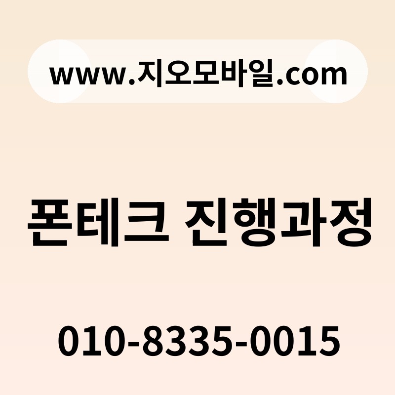 폰테크 진행과정