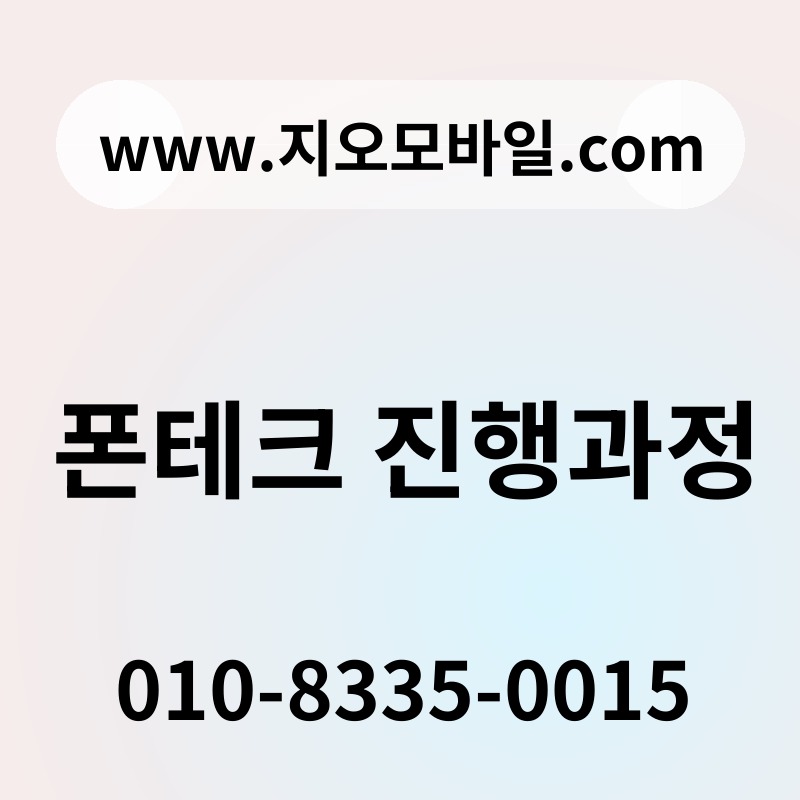 폰테크 진행과정