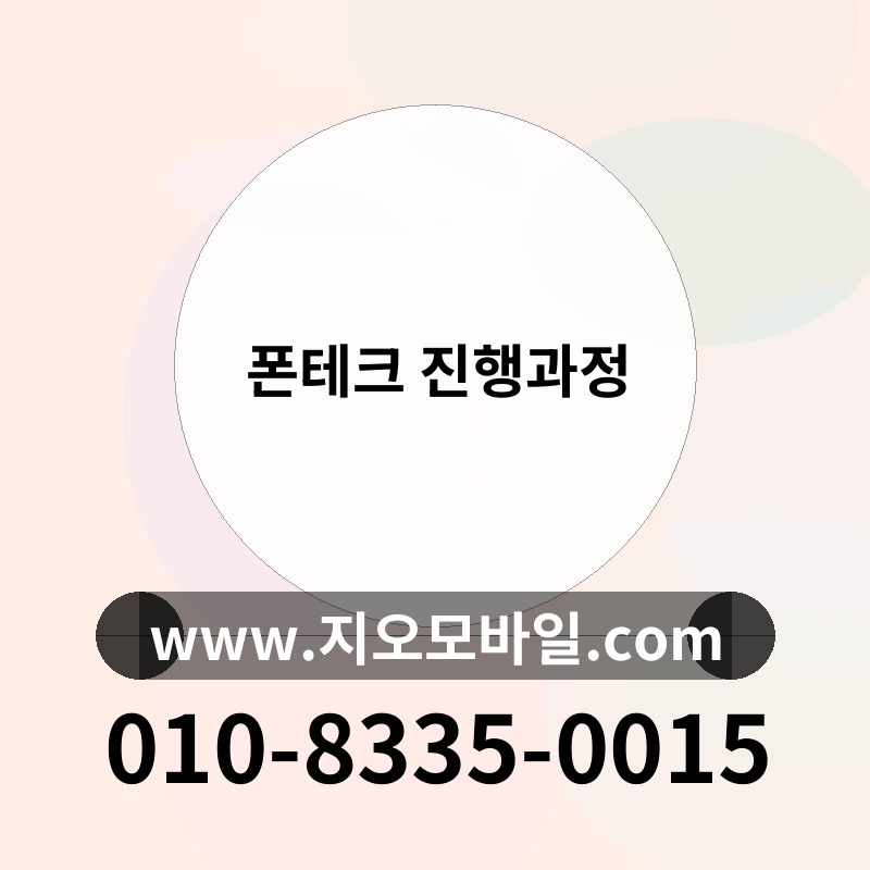 폰테크 진행과정