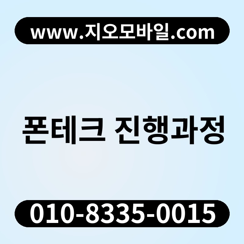 폰테크 진행과정