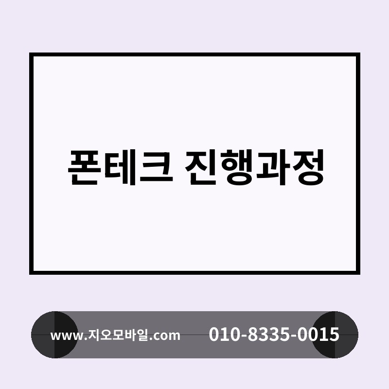 폰테크 진행과정